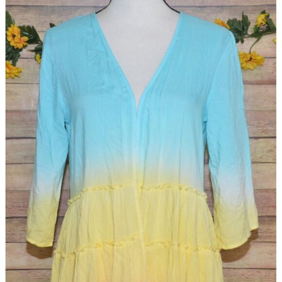 Soft Surroundings Topper Ombre Artsy Boho Tiered Size PXS Open Front Cover Up - Picture 4 of 11